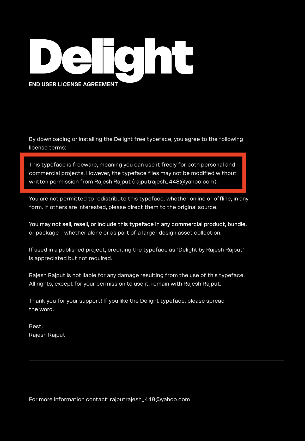 Delight Typeface:现代平衡感多字重无衬线字体
