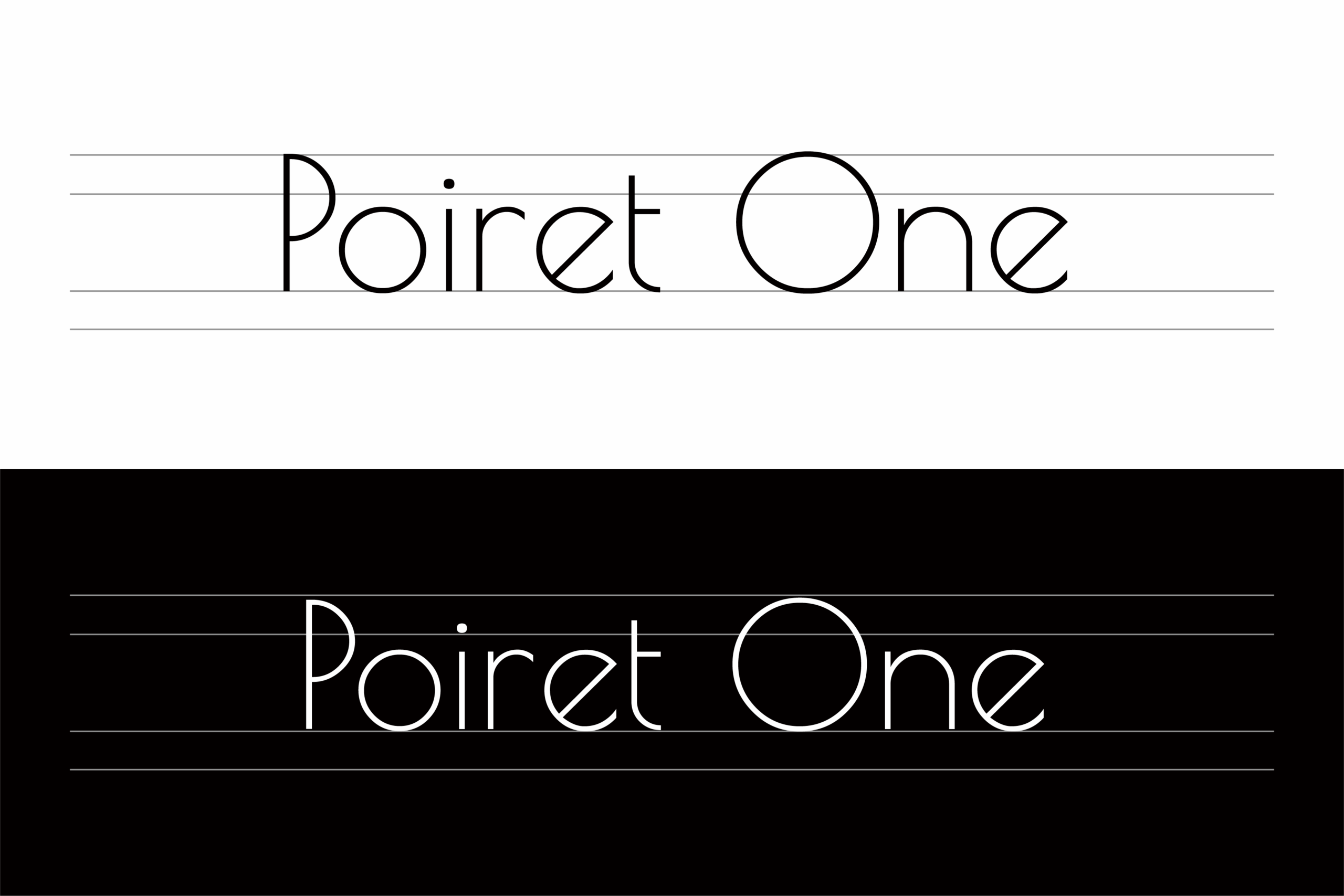 Poiret One:装饰艺术风格几何优雅英文字体