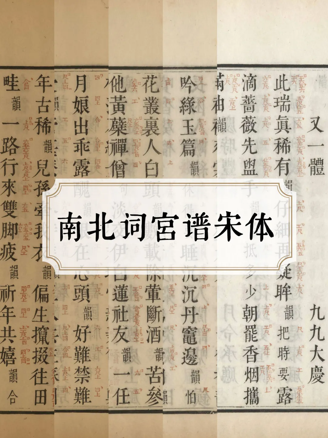 南北词宫谱宋体:AI复刻古籍字形的开源古典宋体字体