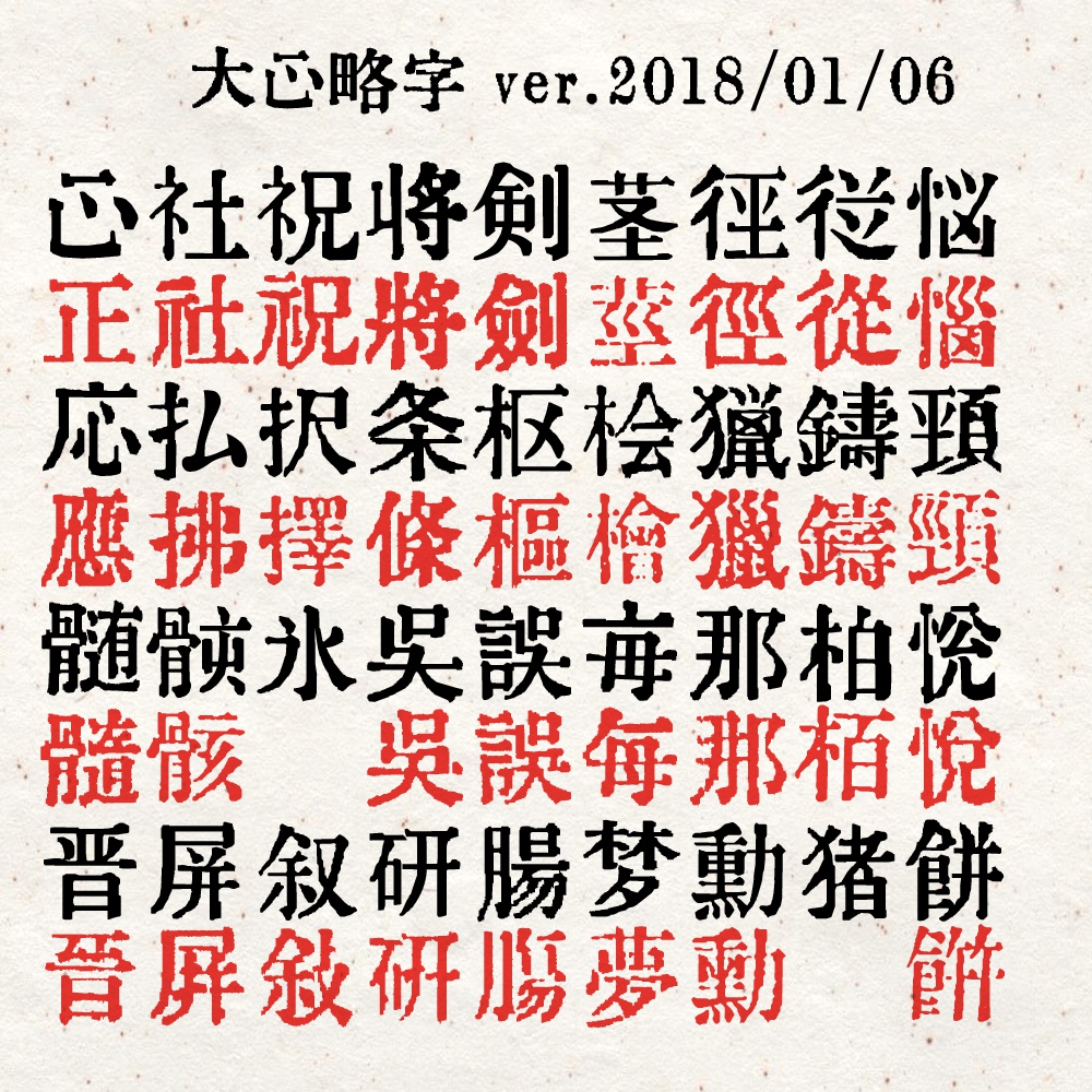 大正略字