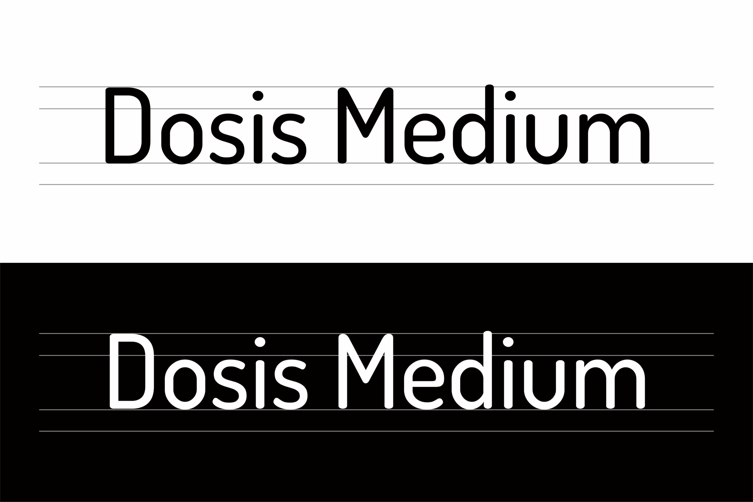 Dosis:简约圆润风格现代无衬线字体