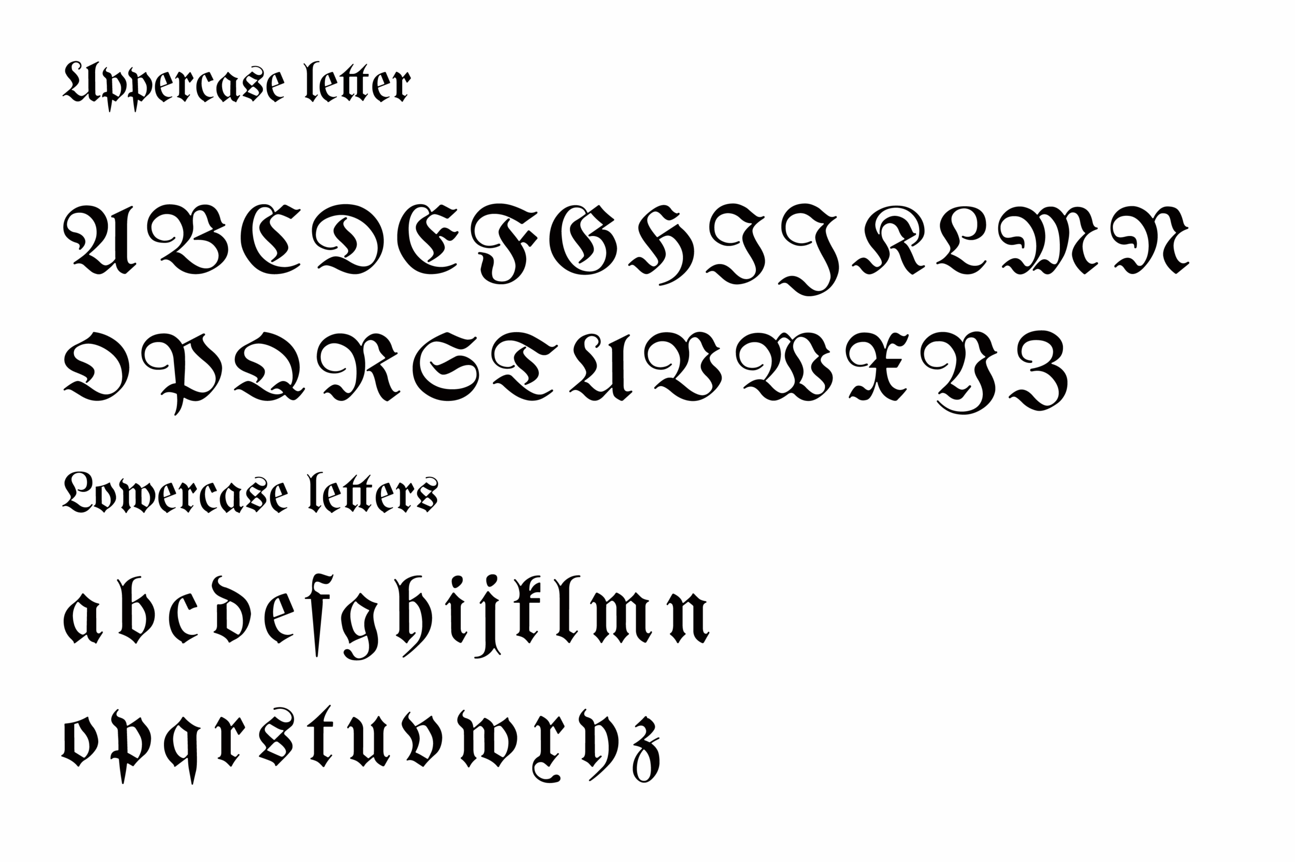 UnifrakturMaguntia：中世纪哥特黑体风格复古英文字体