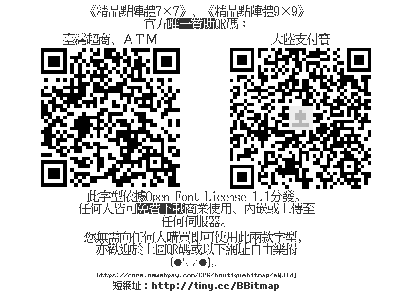流行點陣體16