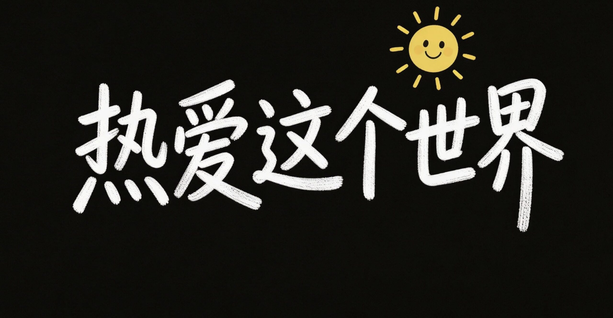 热爱这个世界AI字体设计