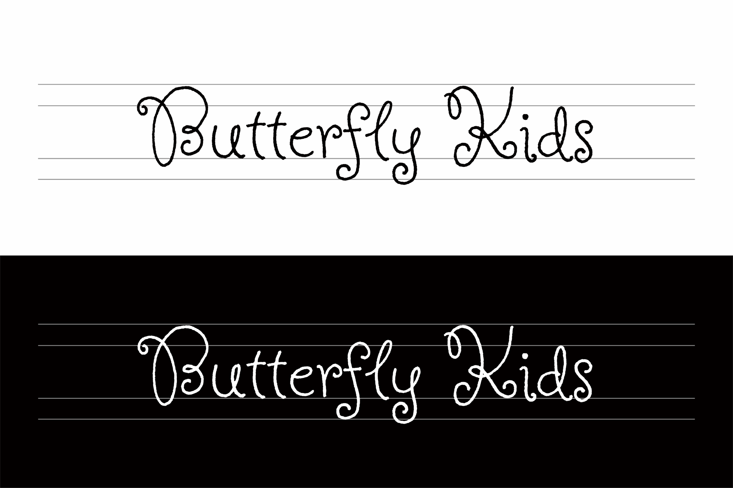 Butterfly Kids:可爱童趣儿童英文手写字体