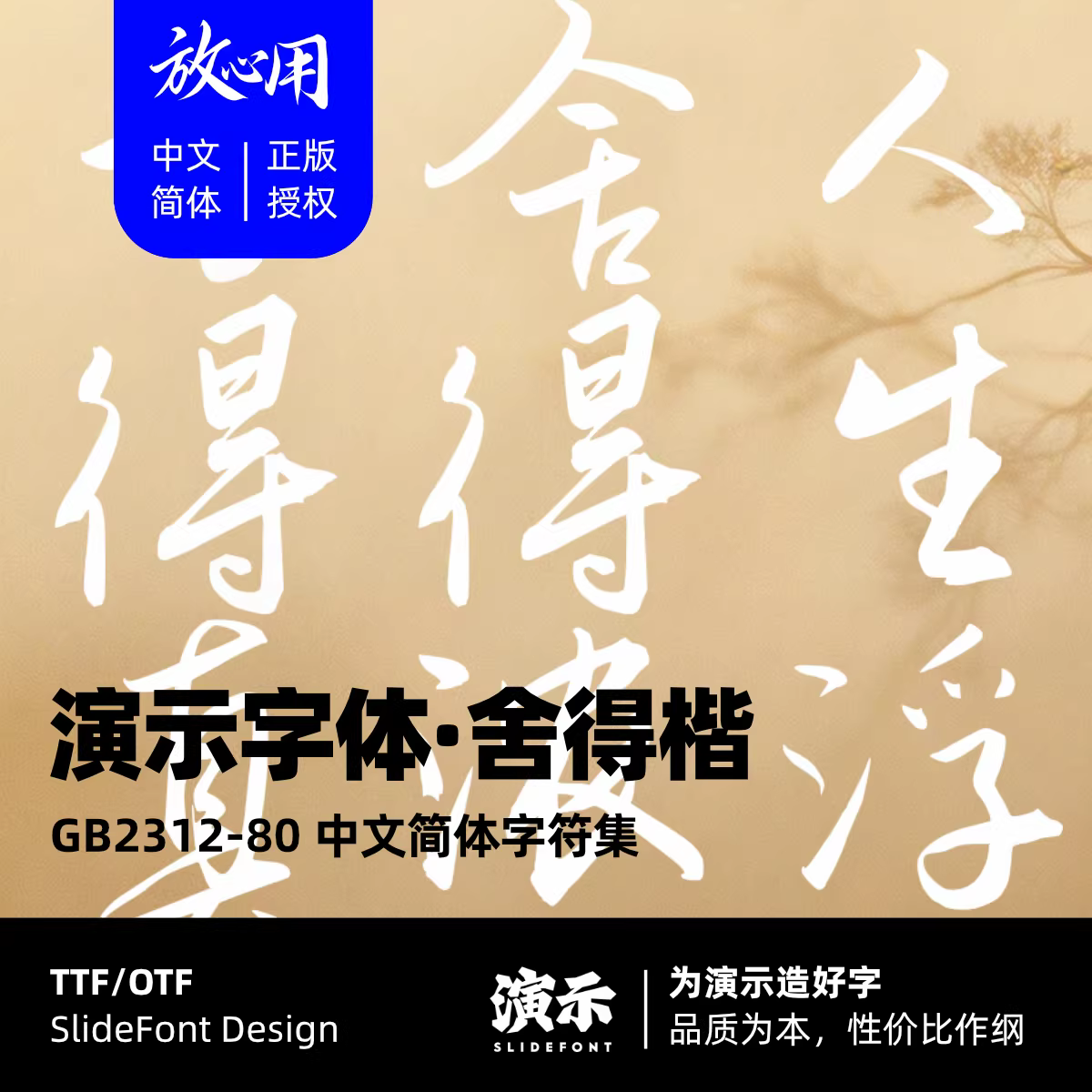 演示舍得楷