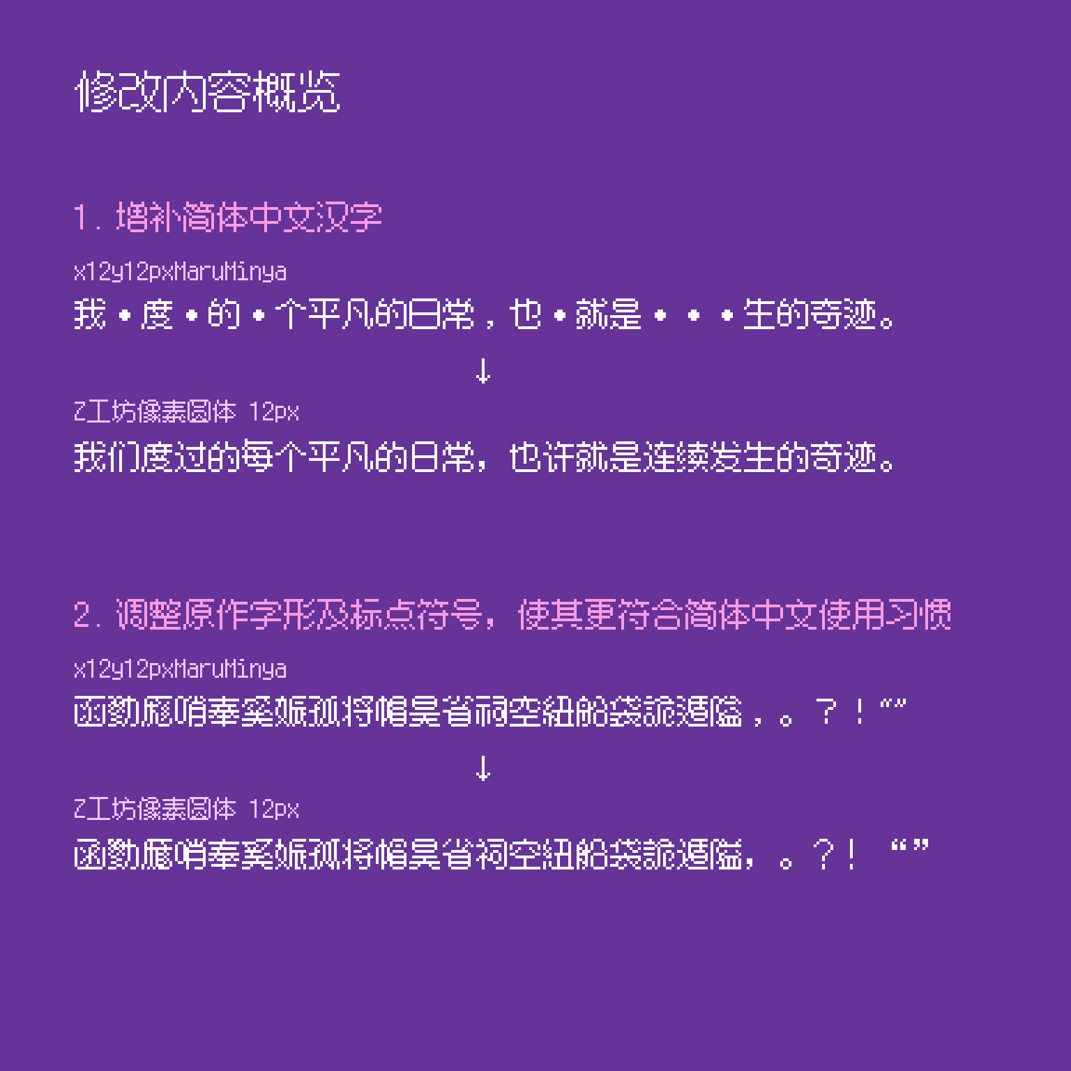 Z工坊像素圆体12px:12px中文像素圆体字体