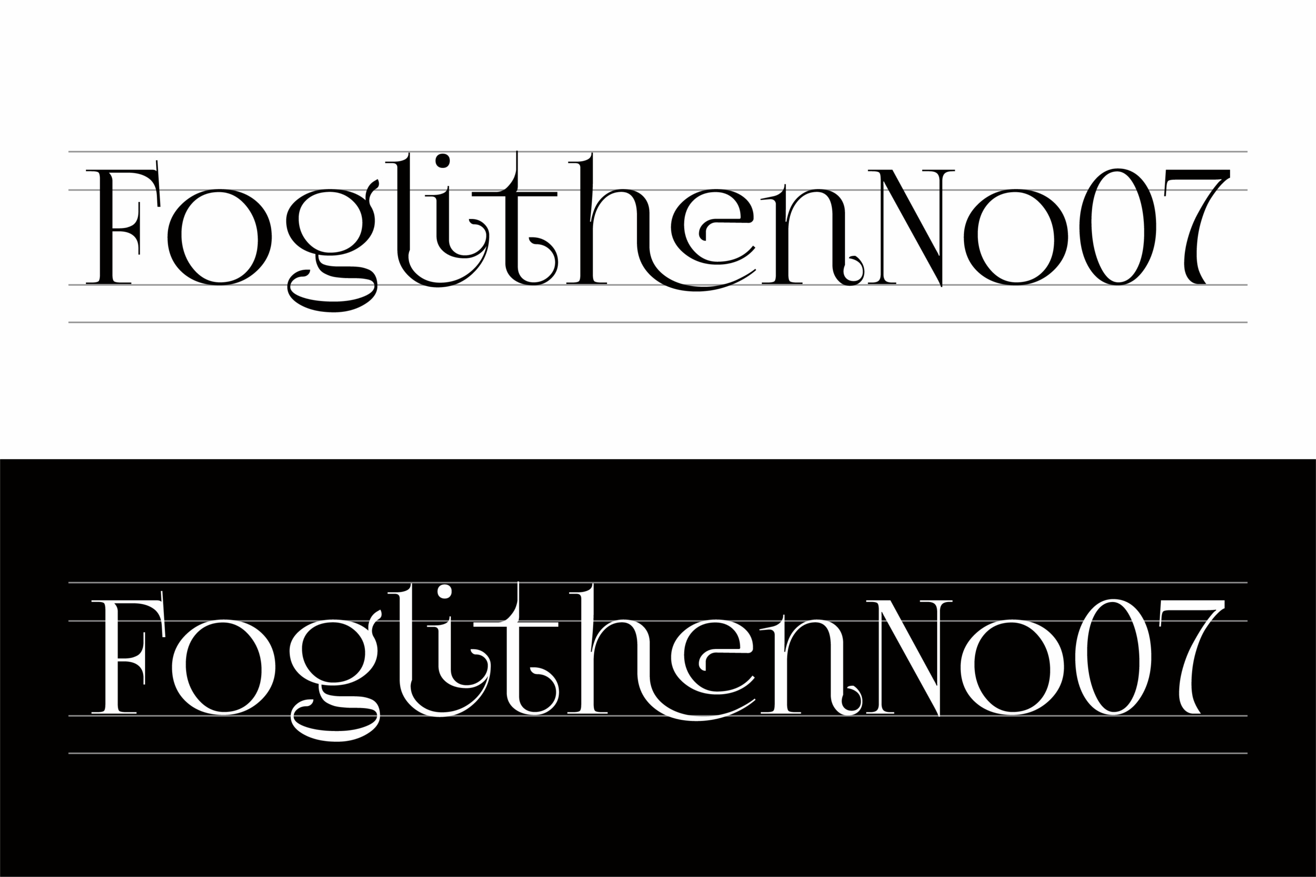 Foglihten No07：融合新艺术风格与优雅连字的装饰衬线字体