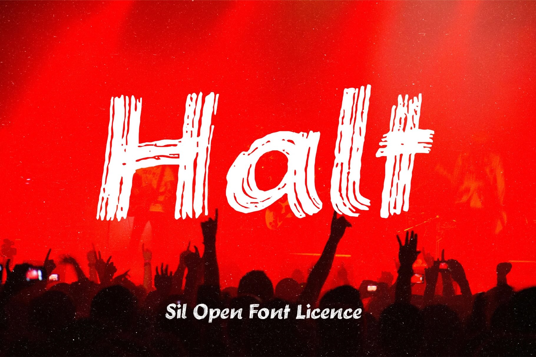 Halt：充满街头精神与力量感的手绘笔刷字体