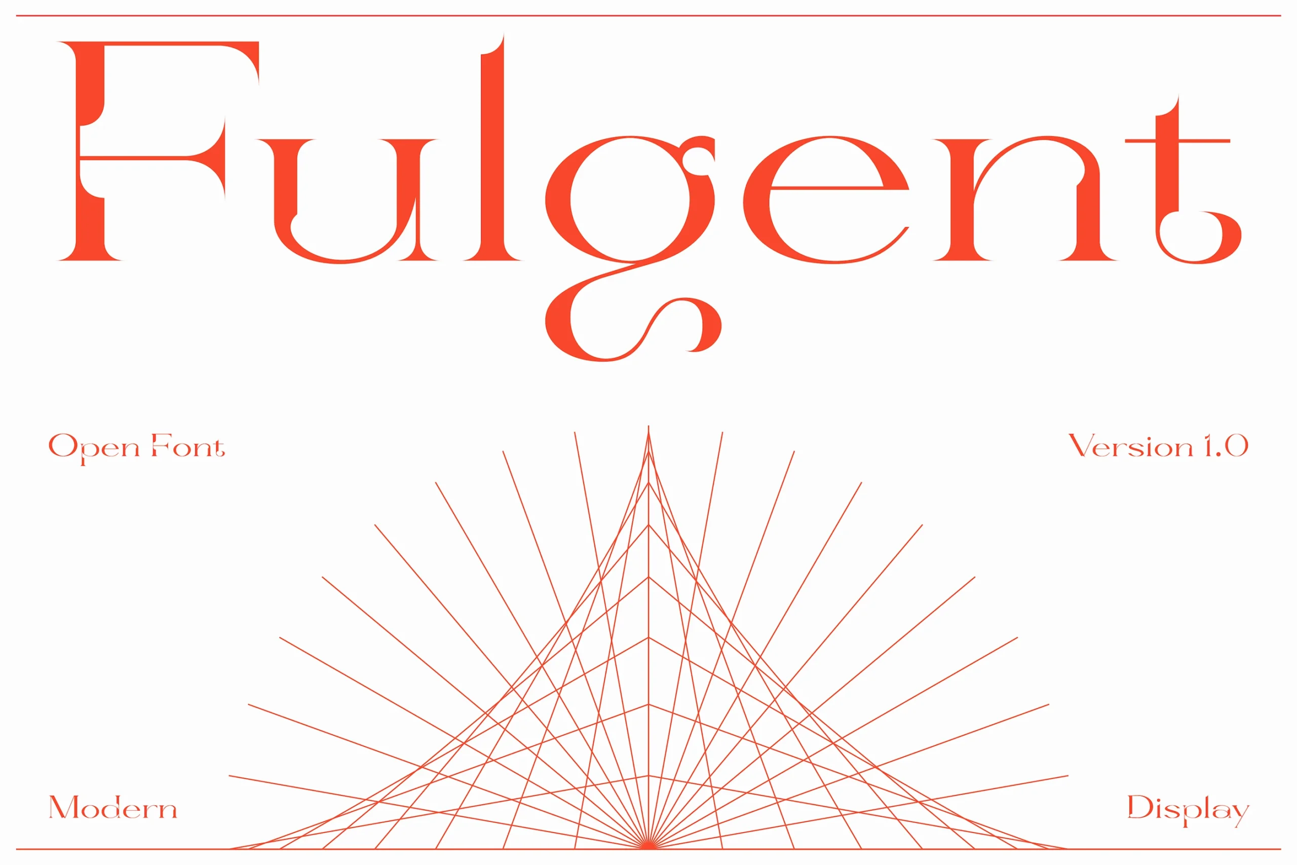 Fulgent:免费商用高对比现代展示衬线字体