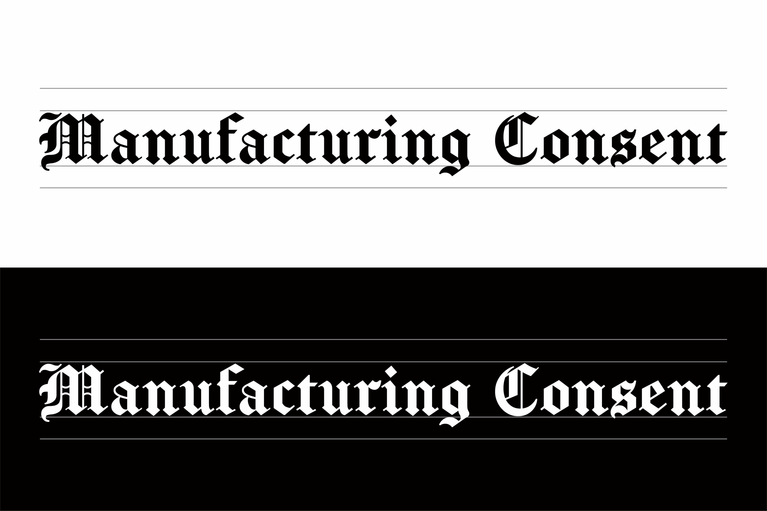 Manufacturing Consent:复古哥特黑体报纸刊头英文字体免费下载