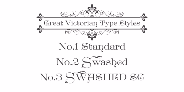 Great Victorian:华丽复古维多利亚风英文花体字体