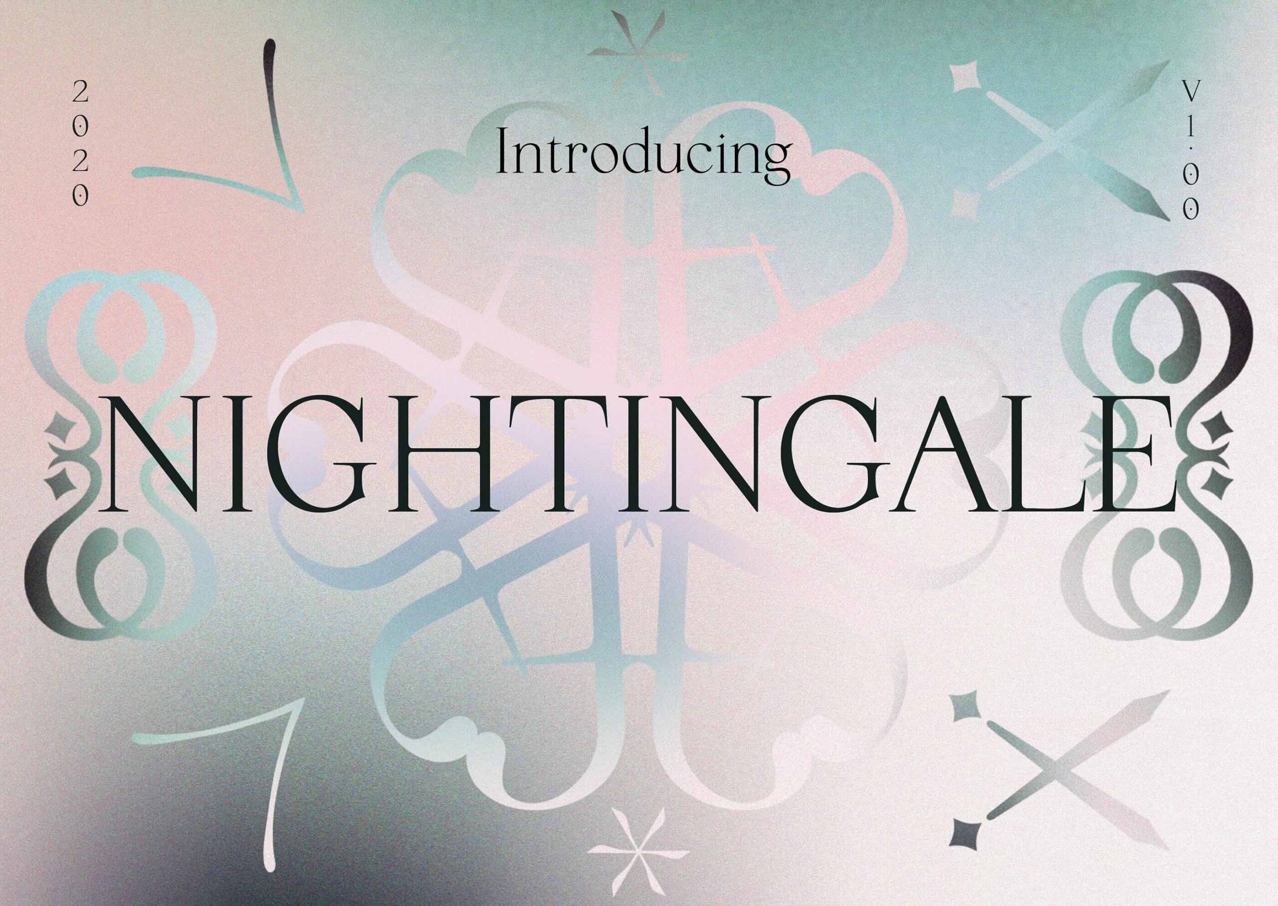 Nightingale：优雅纤细的现代高对比衬线英文字体
