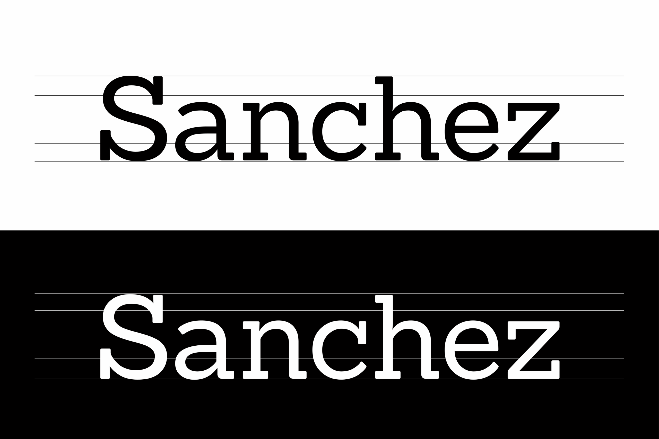 Sanchez字体:免费可商用板式衬线英文字体