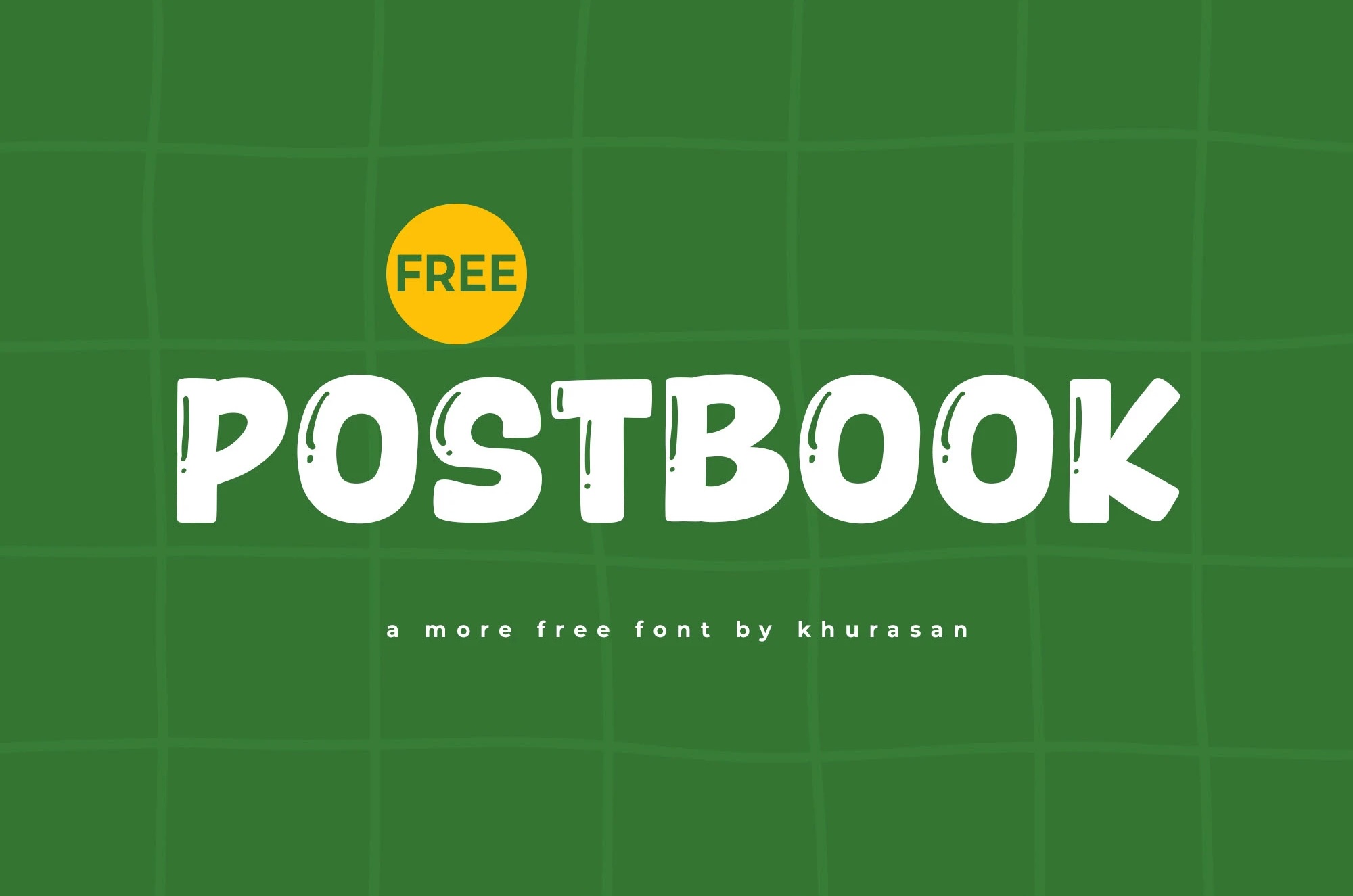 Postbook:复古手绘风格创意英文字体