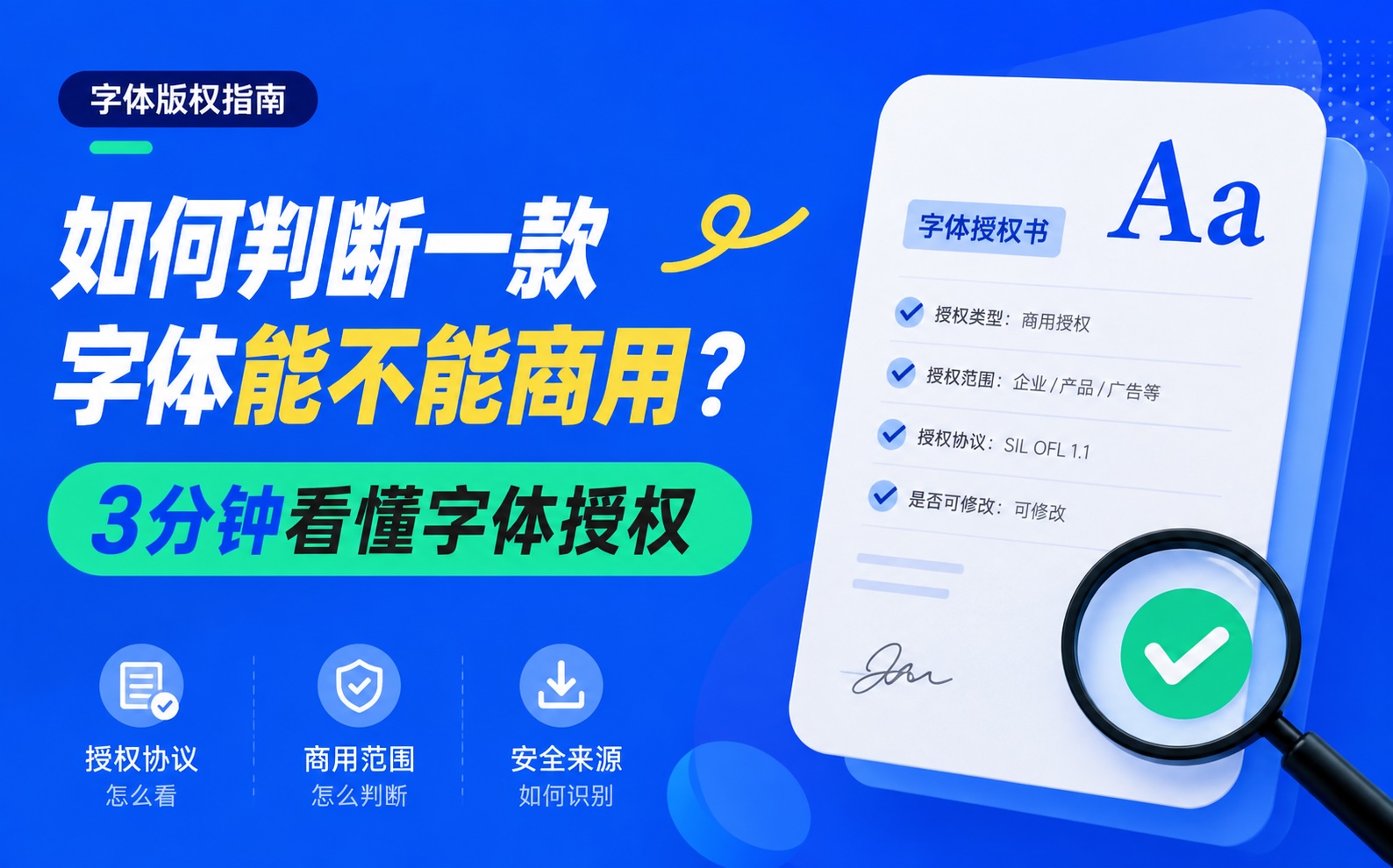 如何判断一款字体能不能商用?3分钟看懂字体授权