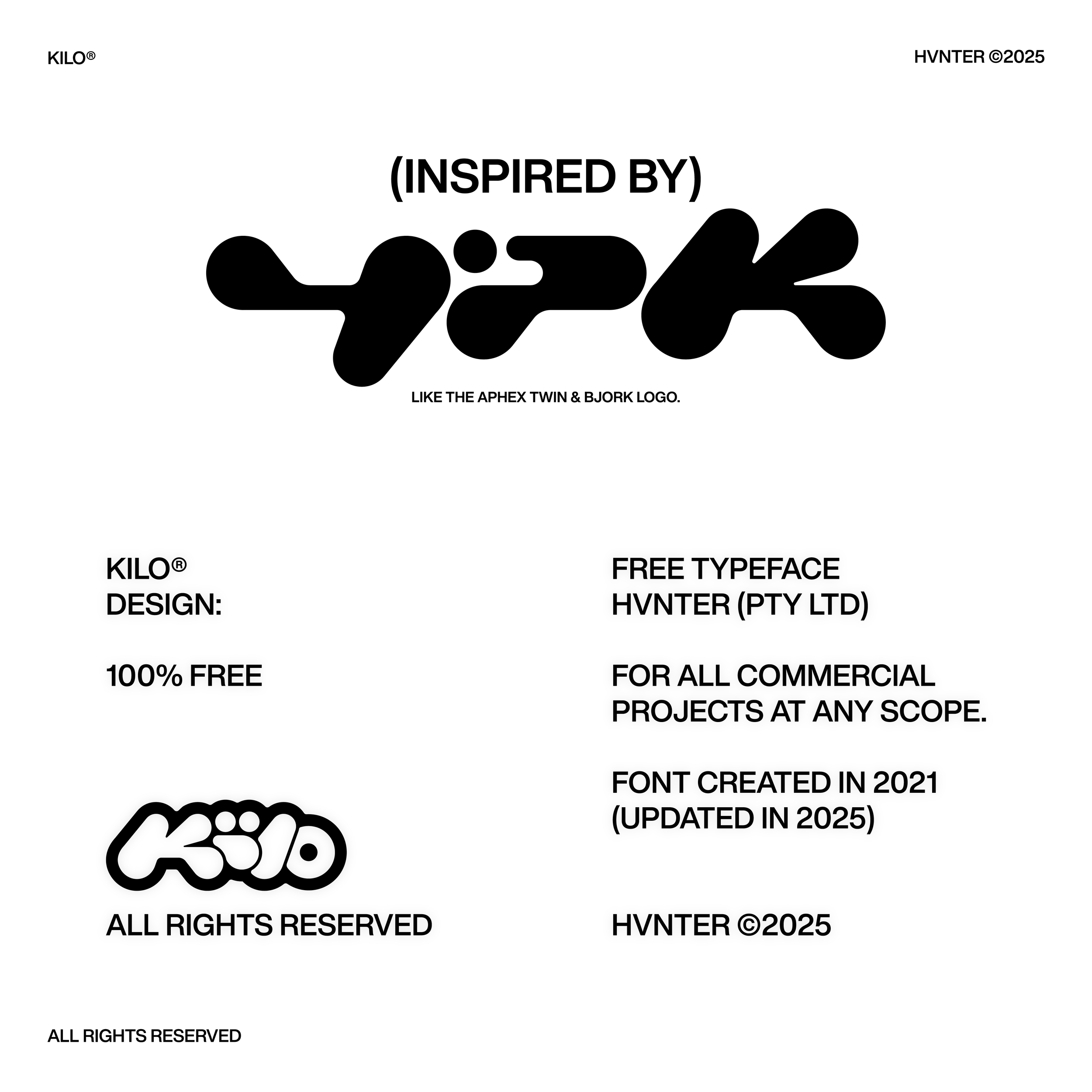 Kilo:Y2K复古未来感英文字体