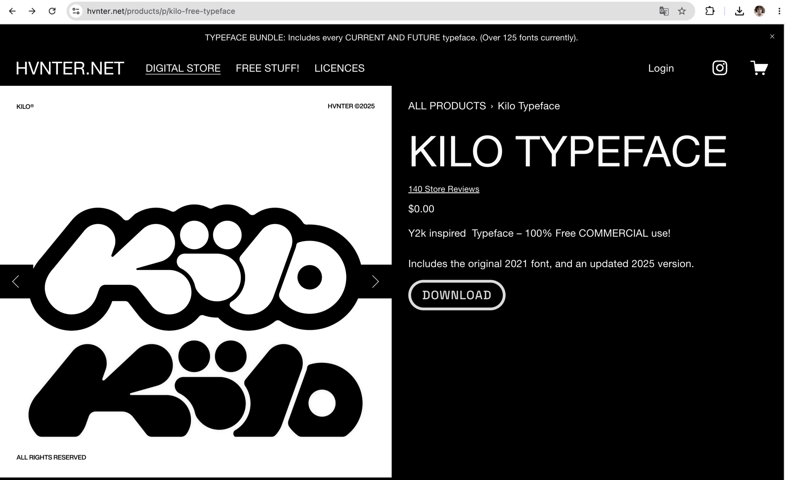 Kilo:Y2K复古未来感英文字体