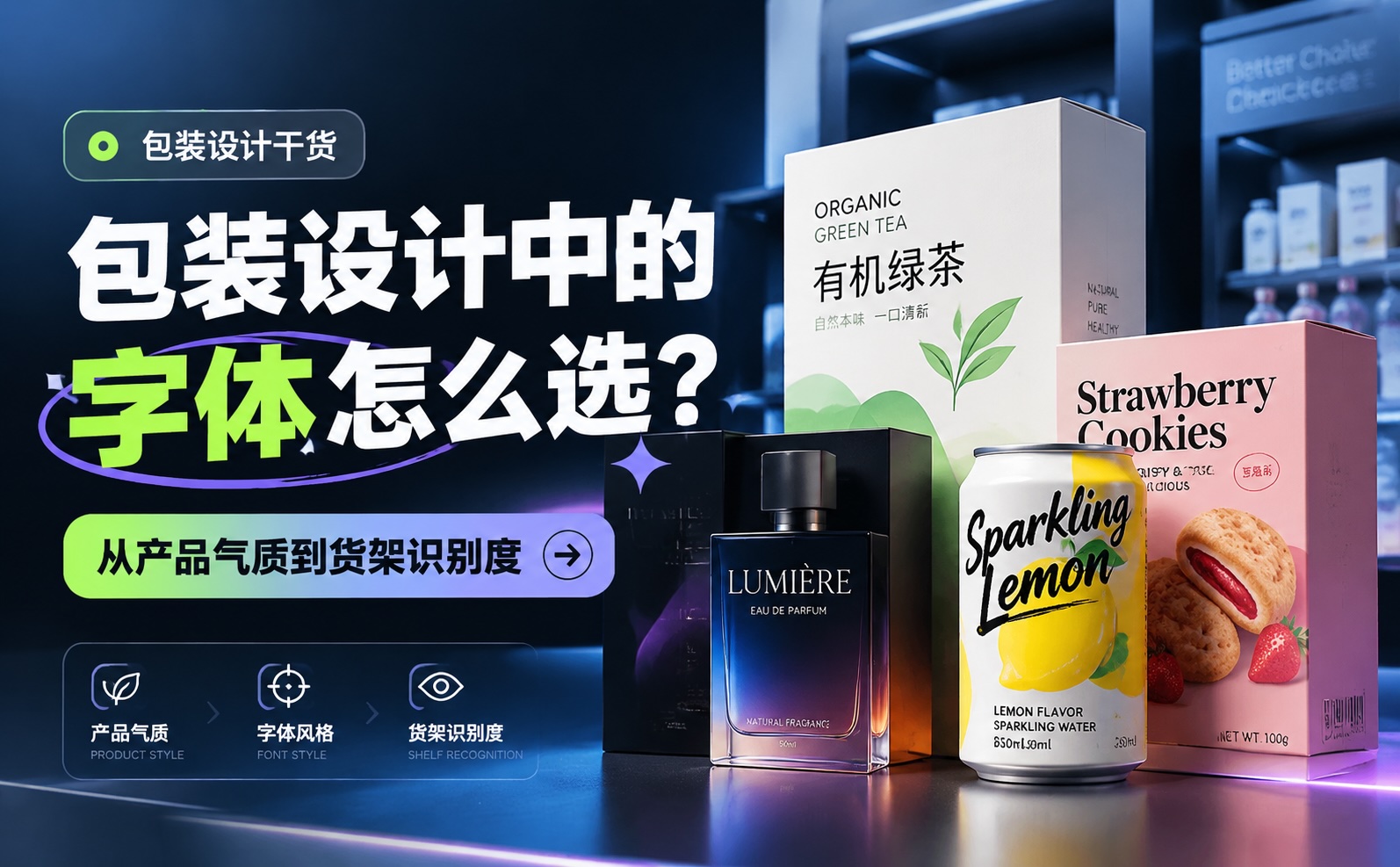 包装设计中的字体怎么选?从产品气质到货架识别度