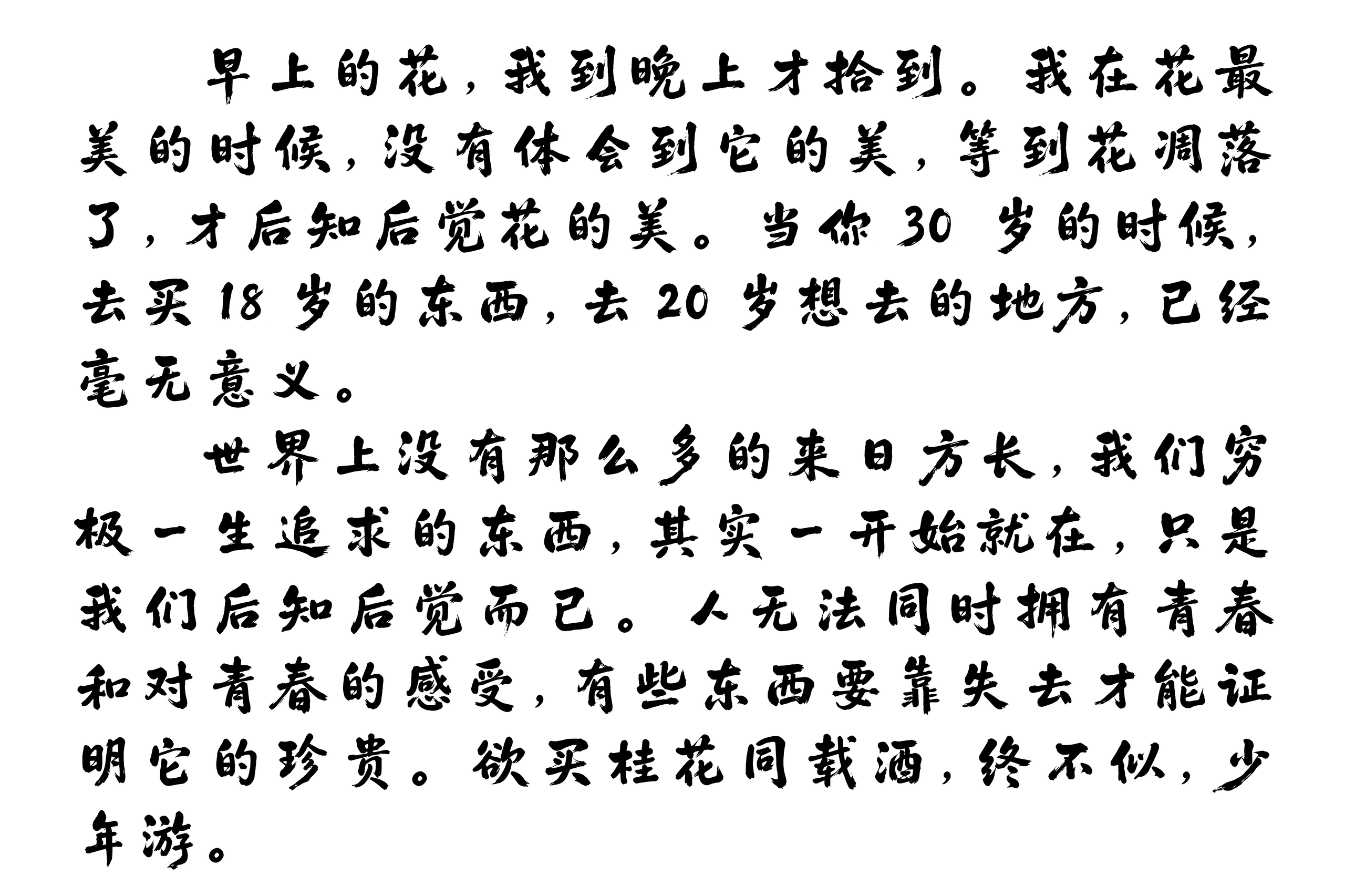 乐米野墨体:粗犷手写毛笔风中文免费商用字体