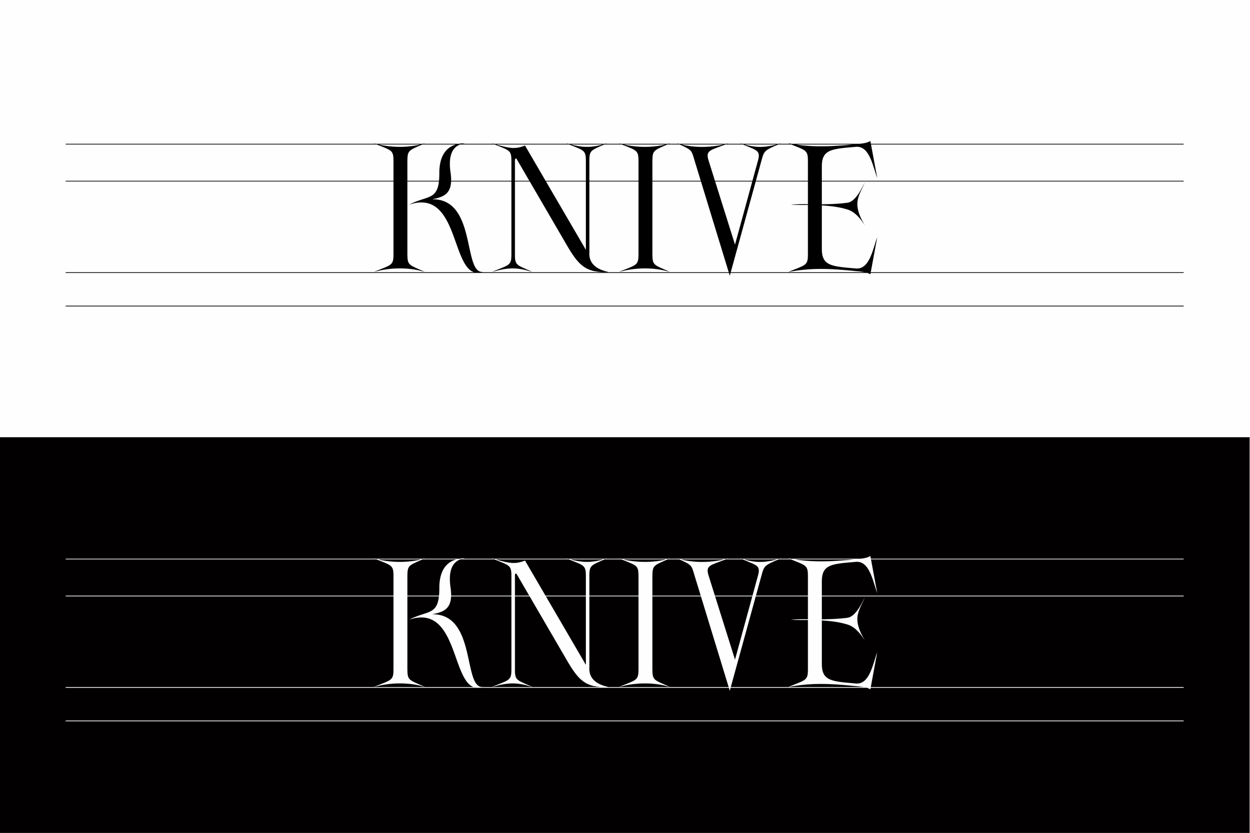 Knive字体:锋利冷峻的高对比衬线英文字体