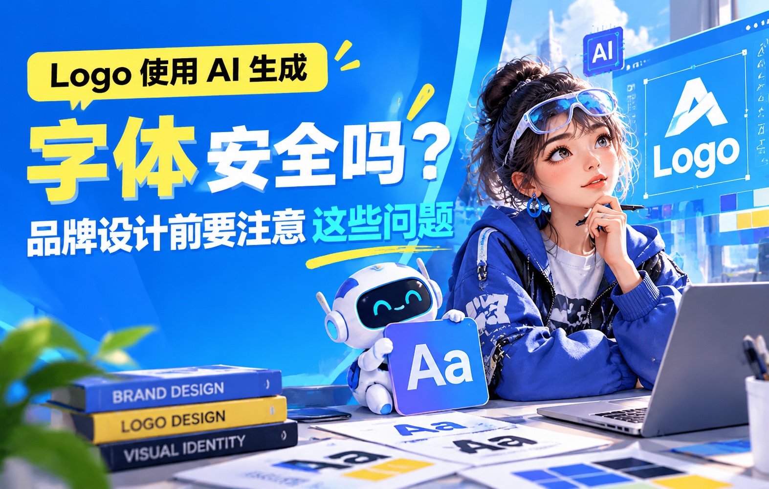 Logo 使用 AI 生成字体安全吗?品牌设计前要注意这些问题