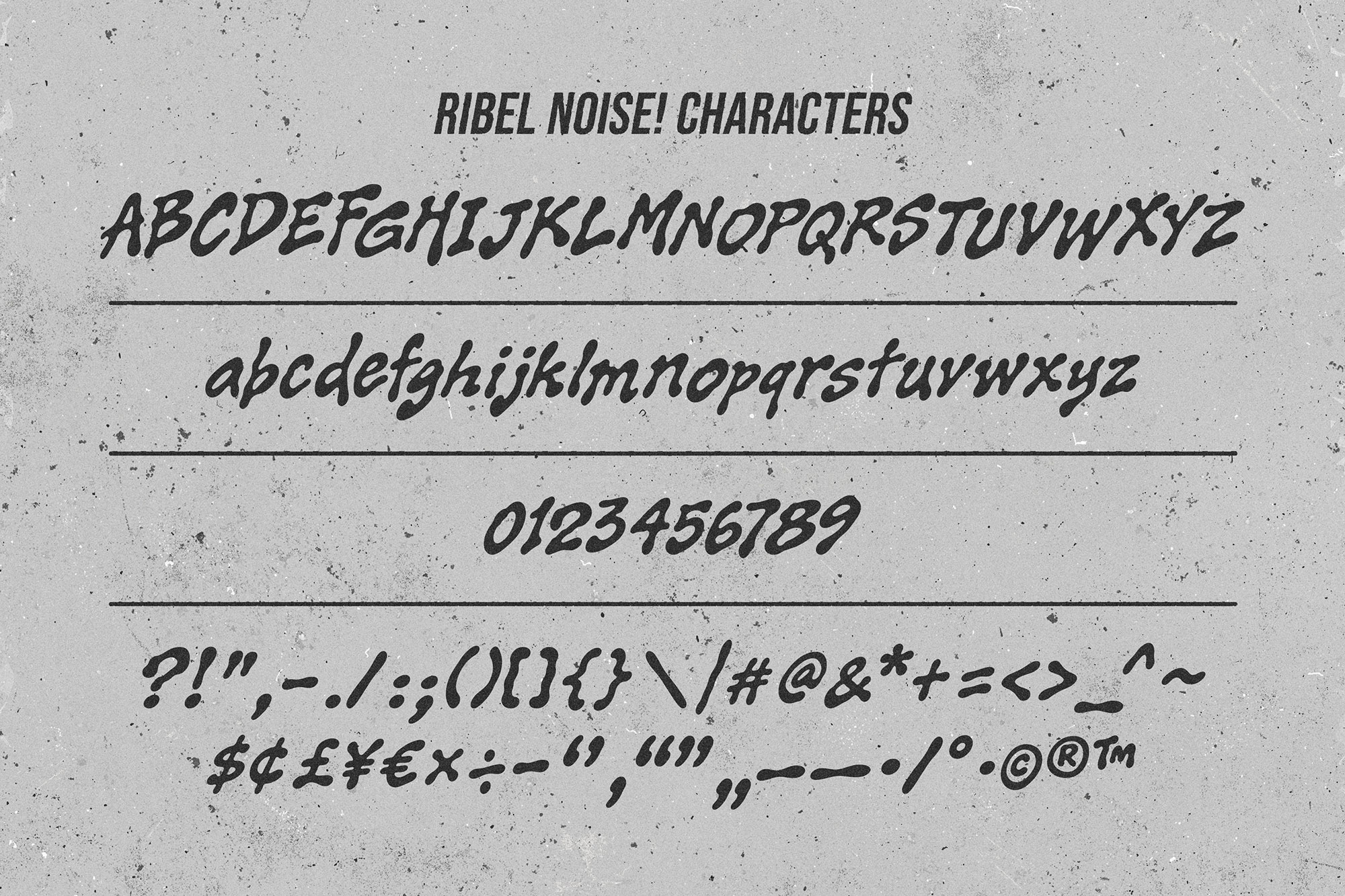 Ribel Noise:粗粝手写笔触与街头风格的免费商用字体