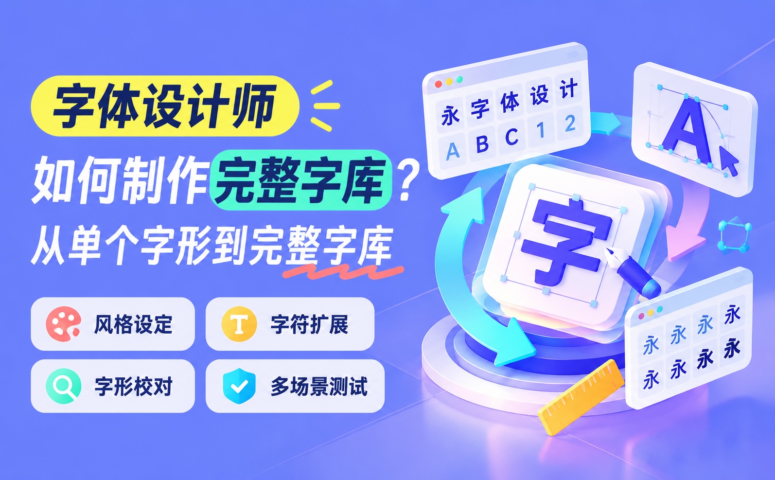 字体设计师如何制作完整字库?从风格设定到字符扩展