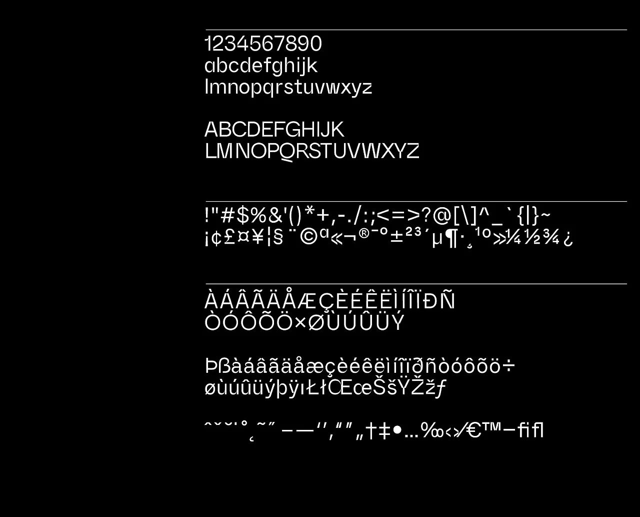 MM Extreme:简洁的几何造型与独特的笔画分离设计的字体