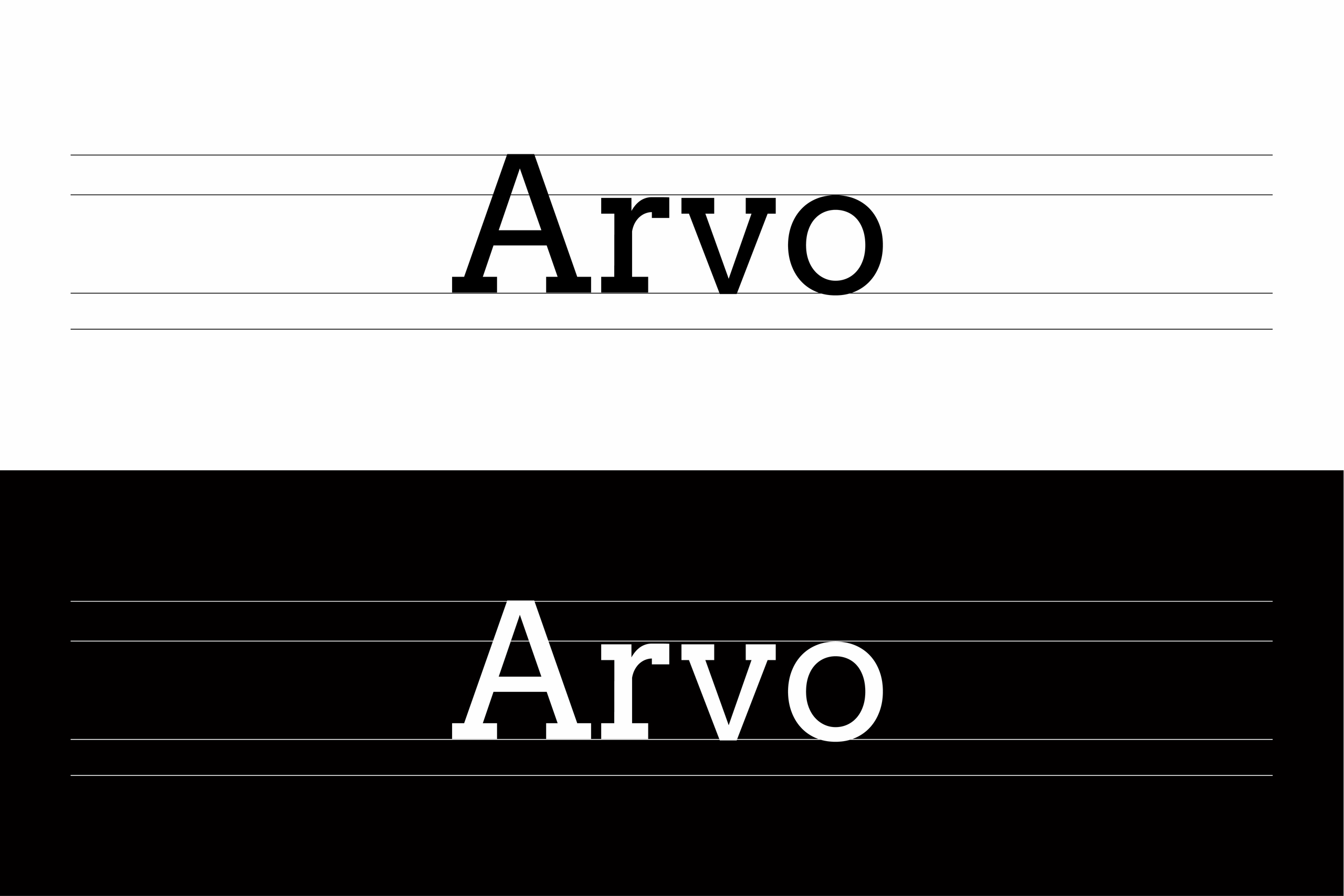 Arvo:厚重古典几何衬线开源字体